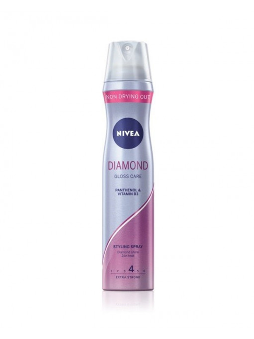 Nivea styling spray diamond gloss care extra strong fixativ 1 - 1001cosmetice.ro