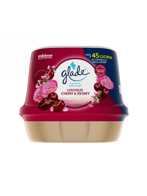 Odorizant gel pentru baie, Luscious Cherry & Peony, Glade, 180 g