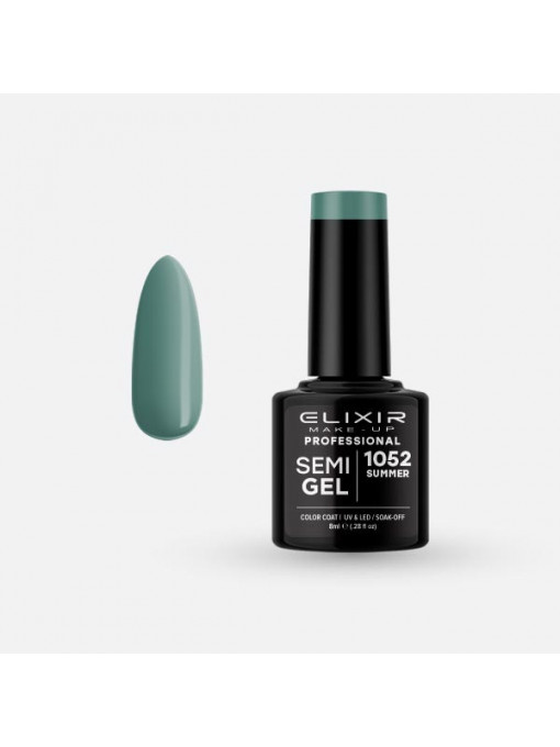 Unghii, elixir | Oja semipermanenta semi gel elixir makeup professional 1052, 8 ml | 1001cosmetice.ro