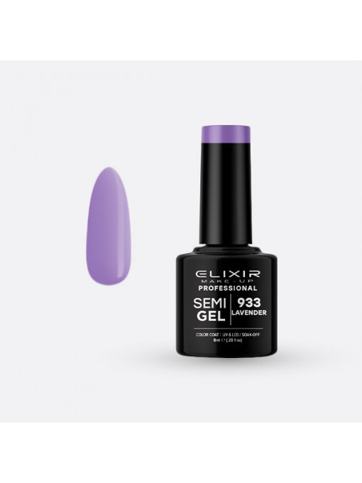 Unghii, elixir | Oja semipermanenta semi gel elixir makeup professional 933, 8 ml | 1001cosmetice.ro