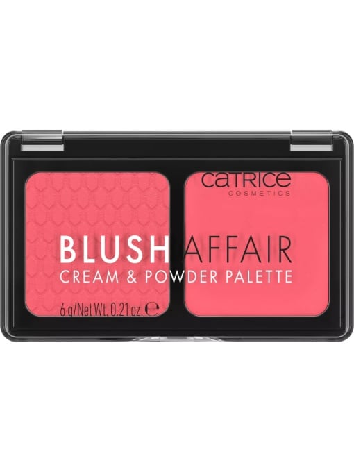 Fard de obraz (blush) | Paleta de fard de obraz crema si pudra blush affair stunning strawberry 010 catrice | 1001cosmetice.ro