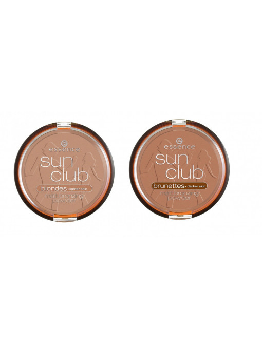 Bronzer &amp; contur, essence | Pudra bronzanta mata sun club, essence | 1001cosmetice.ro