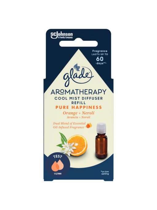 Glade | Rezerva aparat aromatherapy pure happiness orange + neroli glade, 17,4 ml | 1001cosmetice.ro