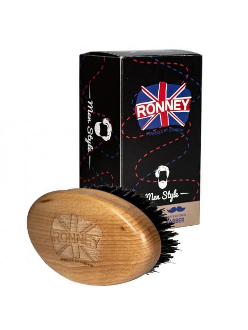 Gel de ras &amp; aparate, ronney | Ronney men style perie din lemn pentru barba 009 | 1001cosmetice.ro