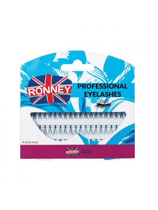 Ronney professional eyelashes gene false fir cu fir knot free mixed 1 - 1001cosmetice.ro