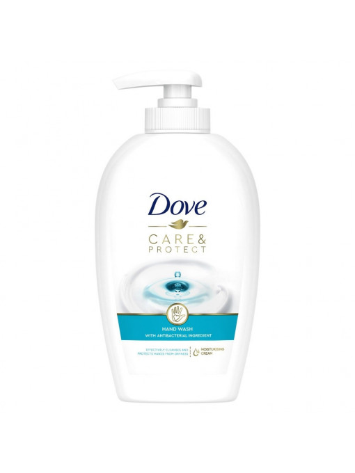 Sapun, dove | Sapun-crema lichid care & protect cu ingredient antibacterian, dove , 250 ml | 1001cosmetice.ro