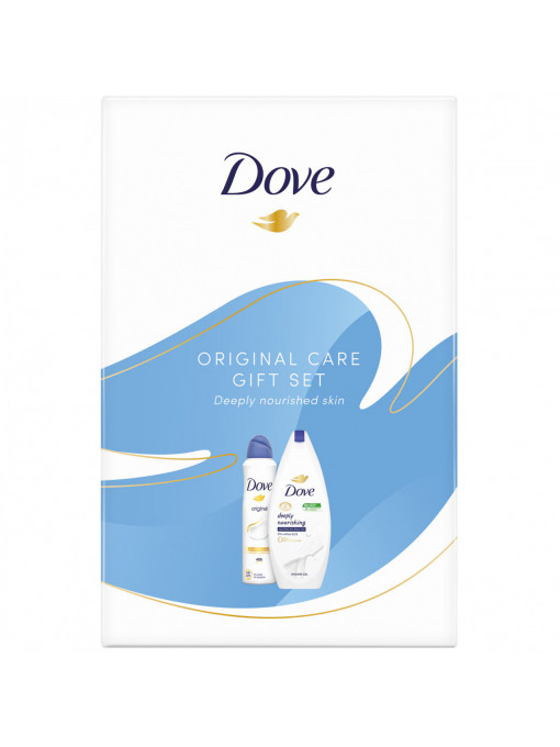 Dove | Set cadou original care deeply nourished skin gel de dus 250 ml + antiperspirant 150 ml, dove | 1001cosmetice.ro