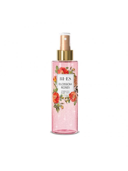 Spray corp, bi es | Spray de corp cu sclipici blossom roses bi-es, 200 ml | 1001cosmetice.ro