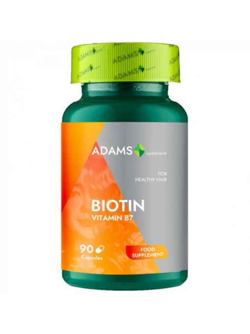 Produse bio | Suplimente biotin vitamina b7 adams, 90 capsule | 1001cosmetice.ro