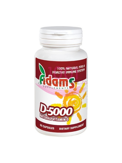Adams d 5000 vitamina d naturala suplimente alimentare 60 capsule 1 - 1001cosmetice.ro