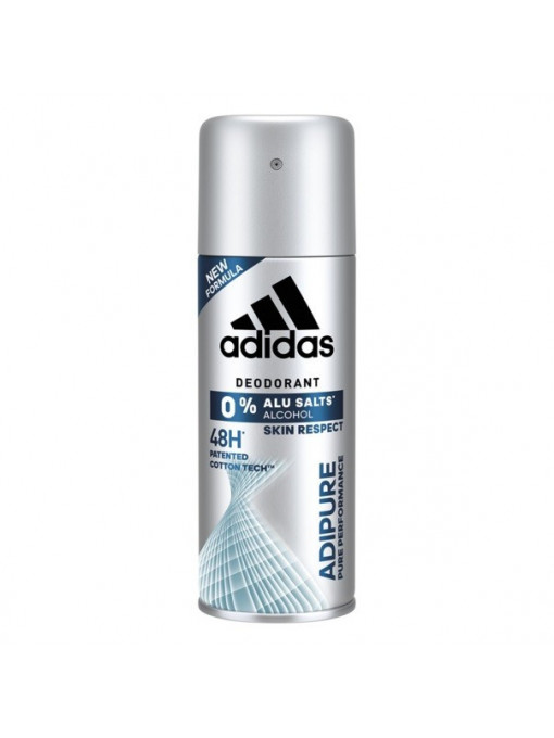 Spray &amp; stick barbati | Adidas adipure pure performance antiperspirant spray barbati | 1001cosmetice.ro