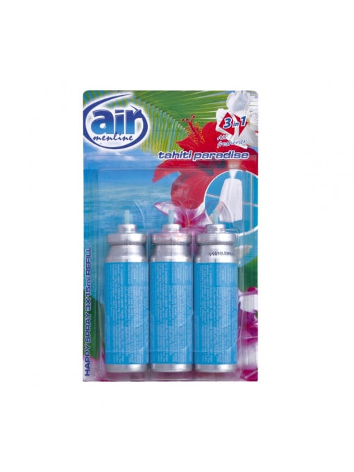 Curatenie, tomil | Air menline 3in1 spray rezerva set 3 bucati tahiti paradise | 1001cosmetice.ro
