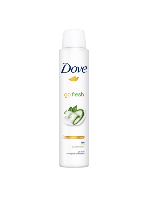 Parfumuri dama, dove | Antiperspirant deodorant spray 0% alcool castravete go fresh dove, 200 ml | 1001cosmetice.ro