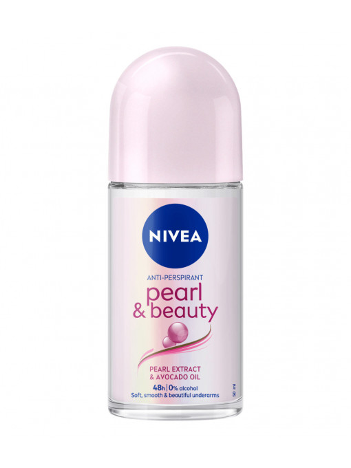 Spray &amp; stick dama | Antiperspirant roll-on pearl & beauty 48h nivea, 50 ml | 1001cosmetice.ro