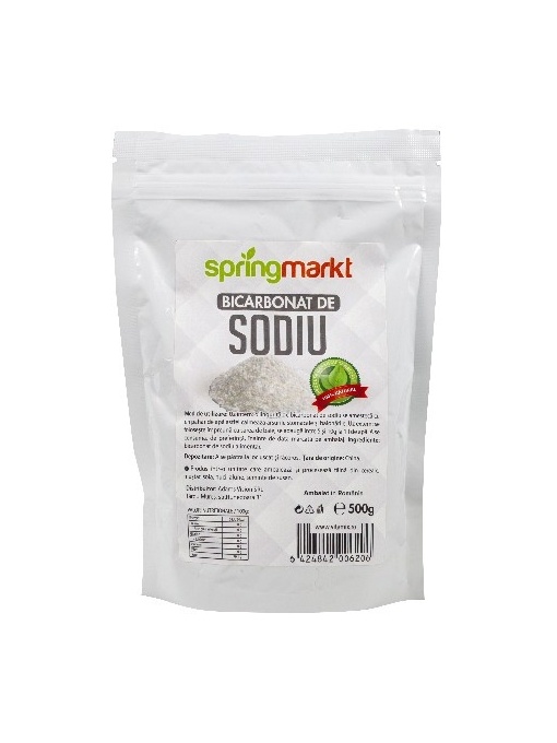 Alimente &amp; ceaiuri | Bicarbonat de sodiu, springmarkt, adams, 500 g | 1001cosmetice.ro