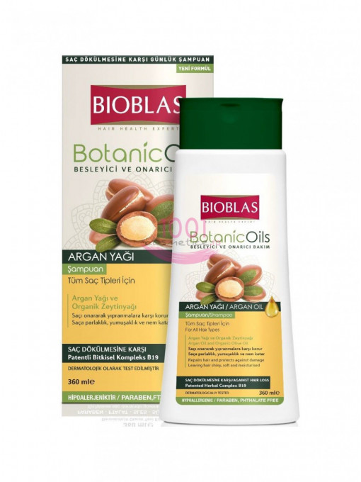 Bioblas botanic oils sampon nutritiv si reparator cu ulei de argan si ulei de masline organic 1 - 1001cosmetice.ro