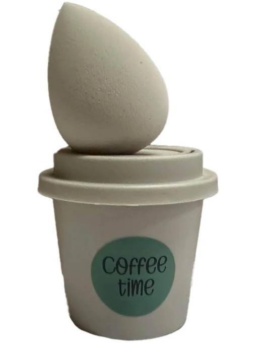 Make-up | Buretel pentru machiaj cu cutie in forma de coffee cup lionesse | 1001cosmetice.ro