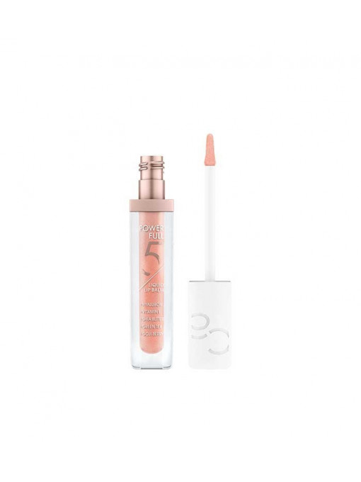 Make-up | Catrice powerfull 5 liquid lip balm balsam de buze pearly peach 020 | 1001cosmetice.ro