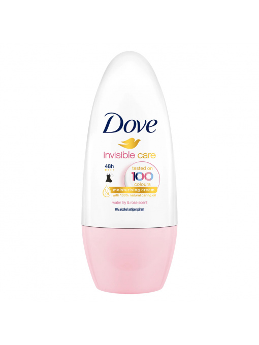Spray & stick dama | Deodorant antiperspirant roll on cu water lily & rose scent, invisible care, dove, 50 ml | 1001cosmetice.ro