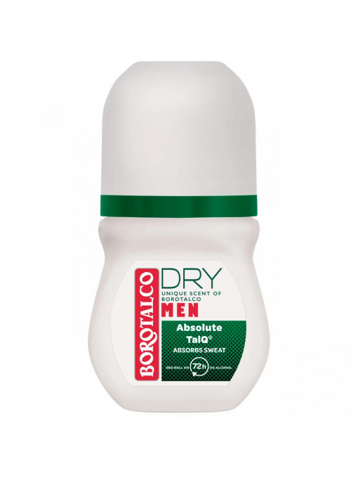 Spray & stick barbati | Deodorant antiperspirant roll-on, men invisible, unique scent, borotalco, 50 ml | 1001cosmetice.ro