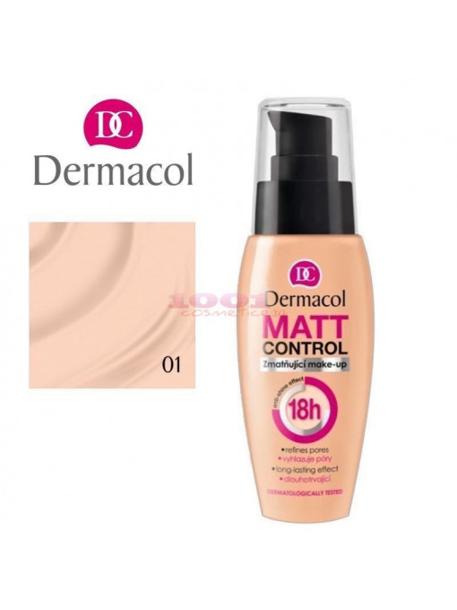 Make-up, dermacol | Dermacol matt control fond de ten matifiant rezistent 01 | 1001cosmetice.ro