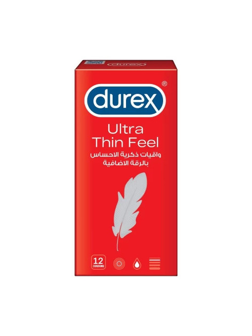 Igiena intima, produs: prezervative | Durex ultra thin feel prezervative set 12 bucati | 1001cosmetice.ro