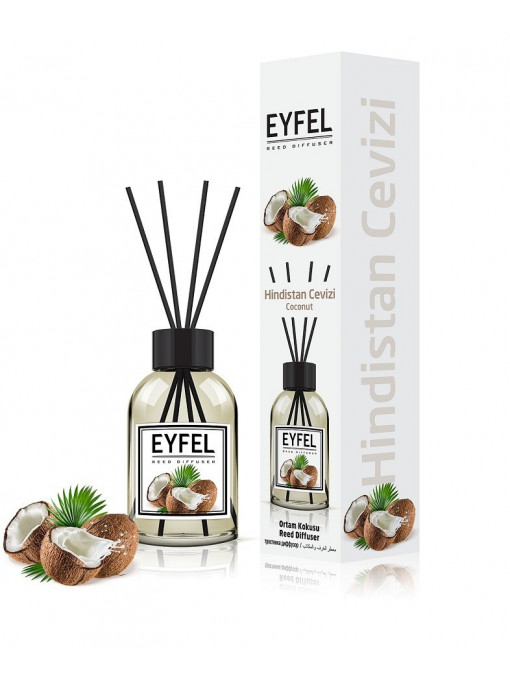 EYFEL REED DIFFUSER ODORIZANT BETISOARE PENTRU CAMERA CU MIROS DE COCOS