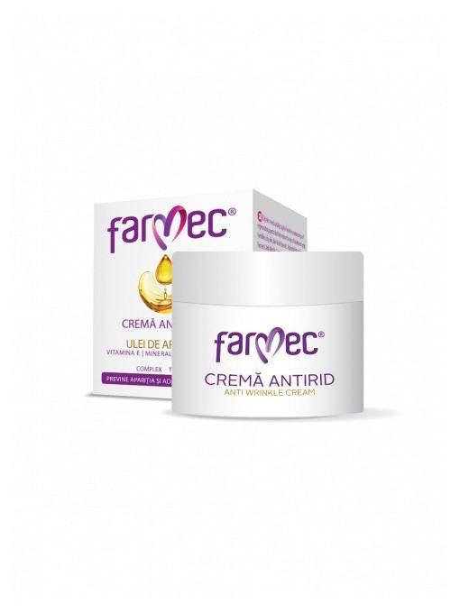 Creme fata | Farmec crema antirid cu ulei de argan si vitamina e | 1001cosmetice.ro