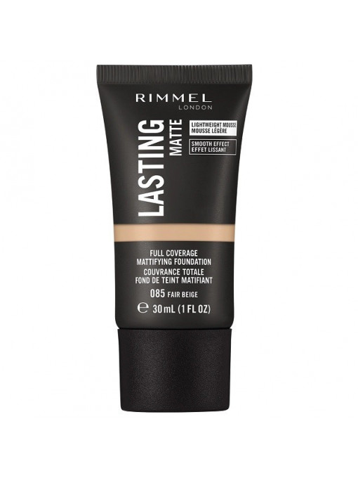 Fond de ten LASTING MATTE FAIR BEIGE 085 Rimmel London, 30 ml