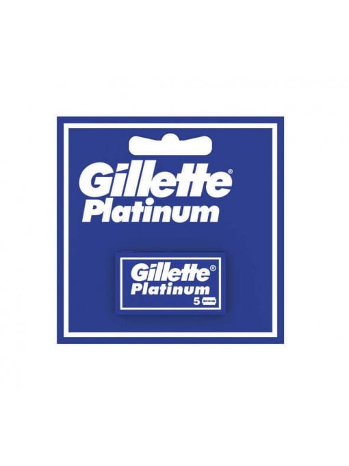 Parfumuri barbati, gillette | Gillette platinum lame pentru aparat de ras clasic 5 bucati set | 1001cosmetice.ro