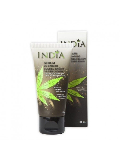 India serum for very dry skin with cannabis oil ser pentru pielea foarte uscata cu ulei de canepa 1 - 1001cosmetice.ro