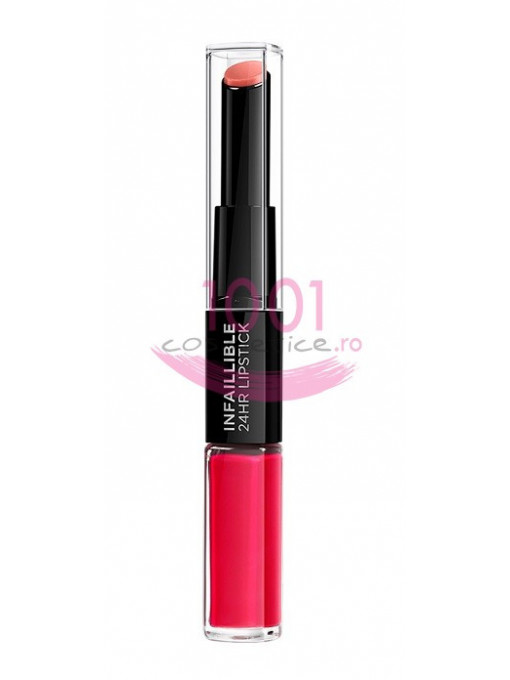 Loreal infaillible 2 step 24h ruj ultrarezistent 701 captivated by cerise 1 - 1001cosmetice.ro