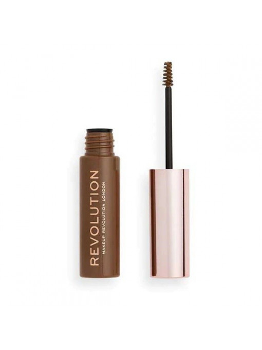 Makeup revolution brow gel pentru sprancene ash brown 1 - 1001cosmetice.ro