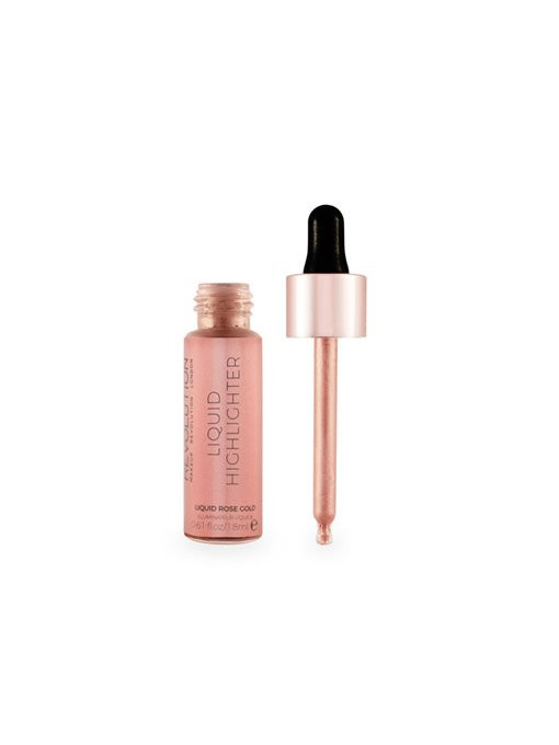 Highlighter (iluminator), makeup revolution | Makeup revolution liquid highlighter iluminator rose gold | 1001cosmetice.ro