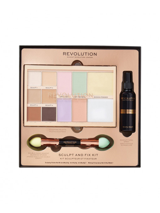 Seturi cadou dama, makeup revolution | Makeup revolution sculpt and fix kit pentru makeup | 1001cosmetice.ro