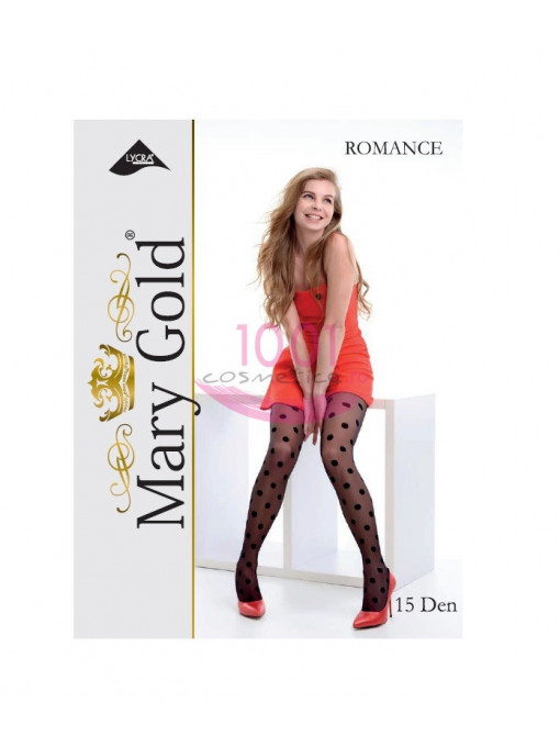 Dressuri / ciorapi dama | Mary gold colectia romance 15 den culoare negru | 1001cosmetice.ro