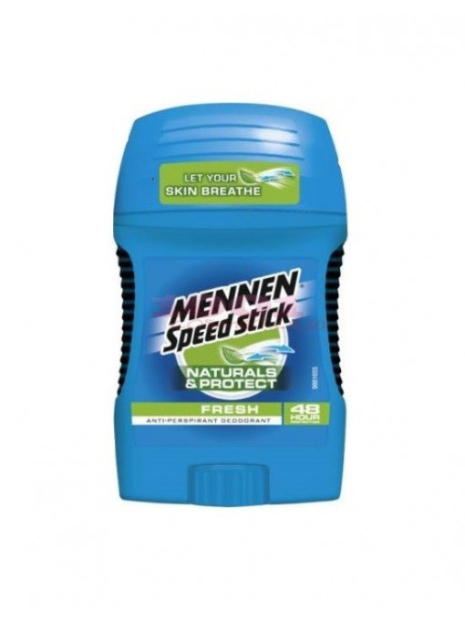 MENNEN SPEED STICK NATURALS & PROTECT ANTIPERSPIRANT DEODORANT STICK