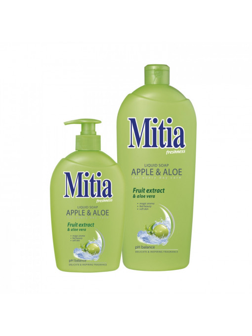Baie &amp; spa, mitia | Mitia sapun lichid apple & aloe & fruit extract | 1001cosmetice.ro