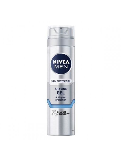 Gel de ras &amp; aparate, nivea | Nivea silver protect skin protection gel de ras | 1001cosmetice.ro