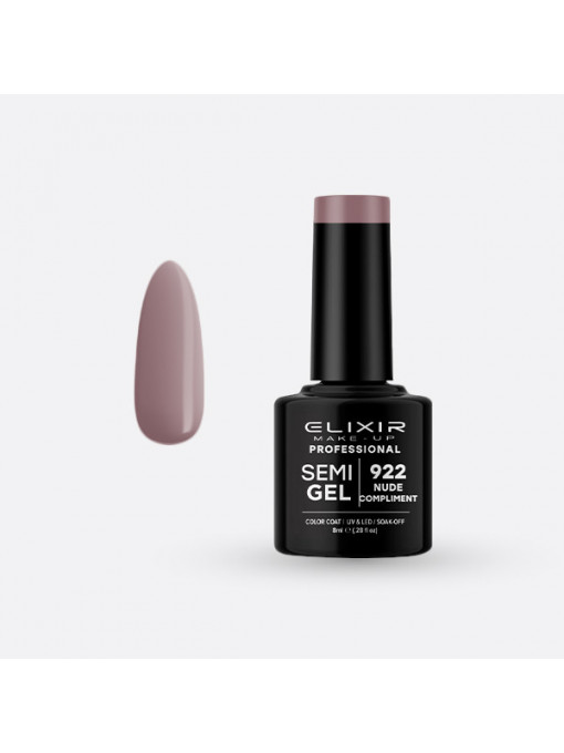 Unghii, elixir | Oja semipermanenta semi gel elixir makeup professional 922, 8 ml | 1001cosmetice.ro