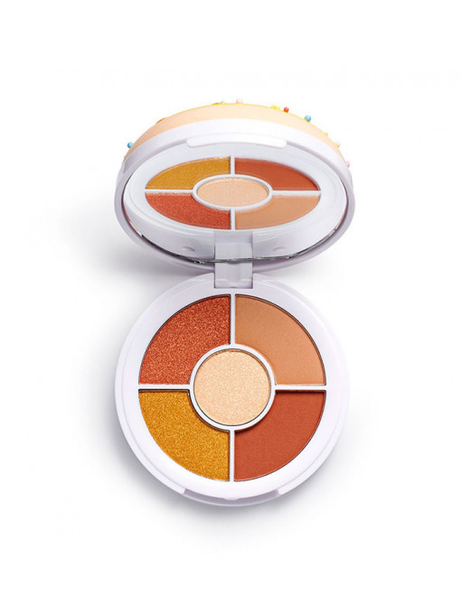 Paleta cu 5 nuante de fard de pleoape, Donuts Maple Glazed, Makeup Revolution, 8.2 g