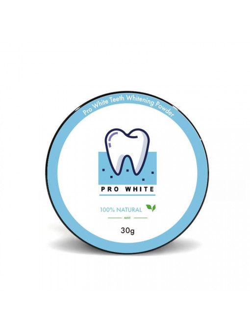 Igiena orala, pro white | Pro white pudra de carbune pentru albirea dintilor | 1001cosmetice.ro