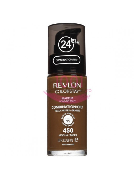 Revlon colorstay combination/ oily skin fond de ten cu pompita mocha / moka 450 1 - 1001cosmetice.ro