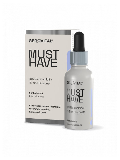 Seruri &amp; fiole, gerovital | Ser hidratant 10% niacinamidă must have gerovital | 1001cosmetice.ro