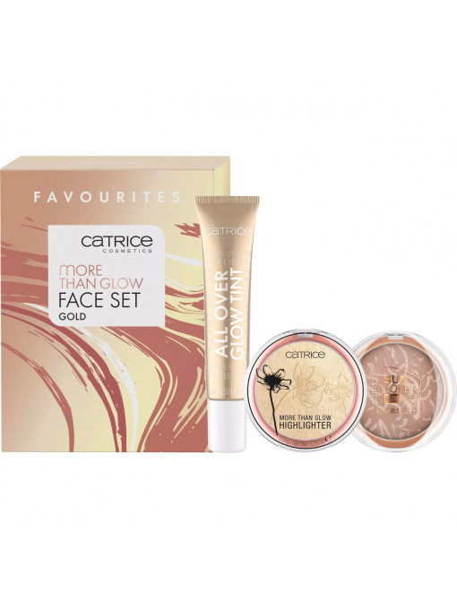 Make-up, catrice | Set 3 produse pentru fata more than glow gold catrice | 1001cosmetice.ro
