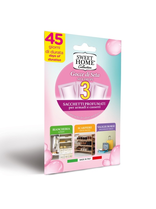 Promotii | Set 3 saculeti parfumati pentru sertare si dulapuri sweet home gocce di seta | 1001cosmetice.ro