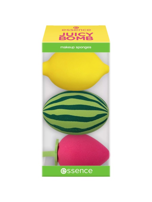 Accesorii machiaj | Set bureti machiaj cu forme fructate juicy bomb party essence | 1001cosmetice.ro