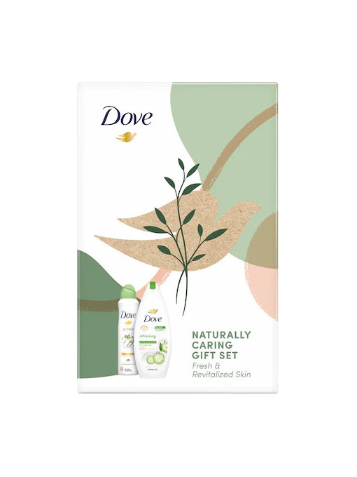 Dove | Set cadou naturally caring fresh & revitalized skin gel de dus 250 ml + antiperspirant 150 ml, dove | 1001cosmetice.ro