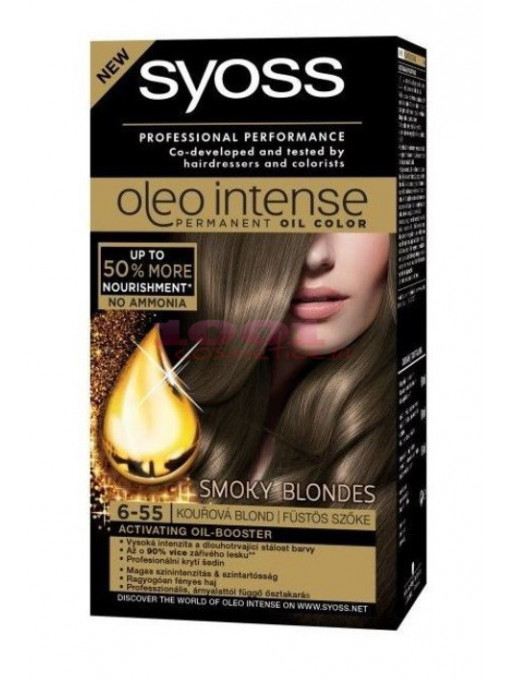 Syoss oleo intense permanent oil color vopsea de par fara amoniac blond fumuriu 6-55 1 - 1001cosmetice.ro