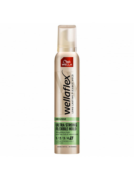 Wella | Wellaflex flexible ultra strong hold spuma pentru par 5, 200 ml | 1001cosmetice.ro